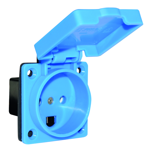 Domestic panel mounting socket System K Danish standard 16A 3p 250V IP54
