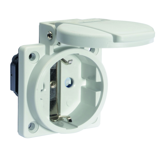 Domestic panel mounting socket outlet QuickConnect screwless pushcontact System F German standard 16A 3p 250V IP54