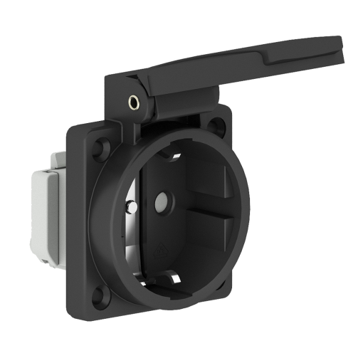 Domestic panel mounting socket outlet QuickConnect screwless pushcontact System F German standard 16A 3p 250V IP54