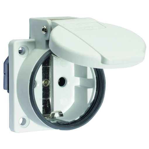 Domestic panel mounting socket outlet QuickConnect screwless pushcontact System F German standard 16A 3p 250V IP54