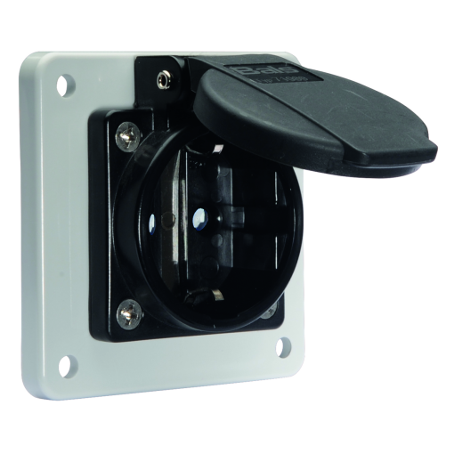 Domestic panel mounting socket outlet QuickConnect screwless pushcontact System F German standard 16A 3p 250V IP54