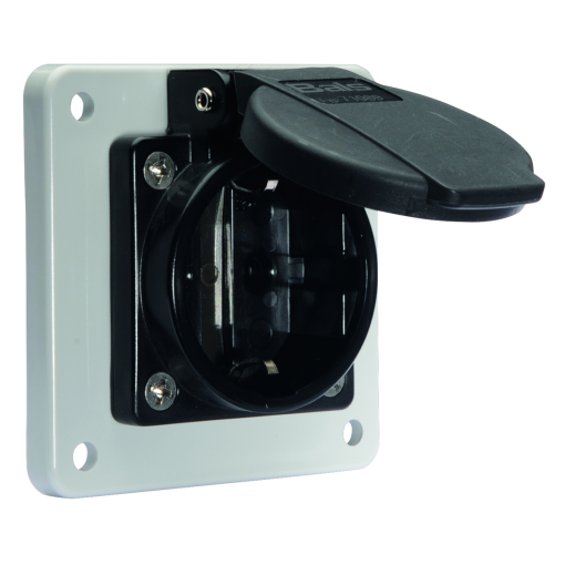 Domestic panel mounting socket outlet QuickConnect screwless pushcontact System F German standard 16A 3p 250V IP54
