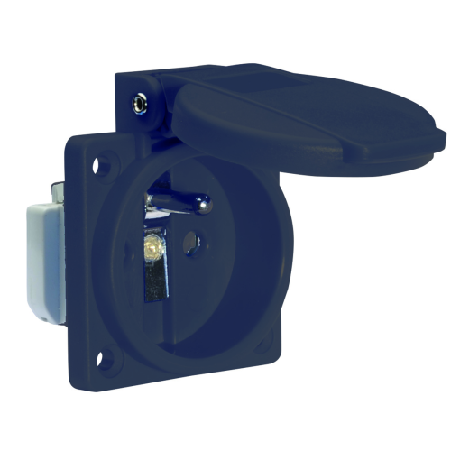 Domestic panel mounting socket QuickConnect screwless pushcontact System E BelgianFrench standard 16A 3p 250V IP54