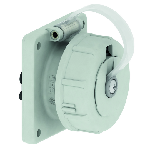 Domestic panel mounting socket outlet straight System F German standard 16A 3p 250V IP68