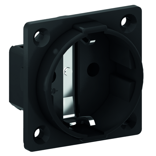 Domestic panel mounting socket outlet straight System F German standard 16A 3p 250V IP20