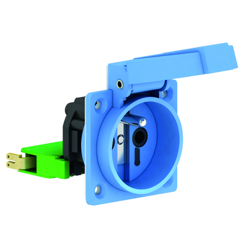 Domestic panel mounting socket System E BelgianFrench standard 16A 3p 250V IP54
