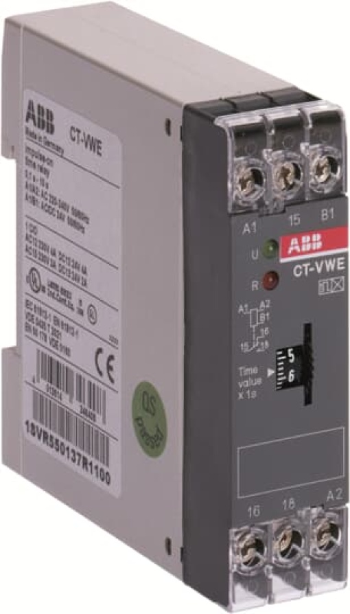CT-VWE Time relay, impulse-ON 1co, 0.1-10s, 110-130VAC