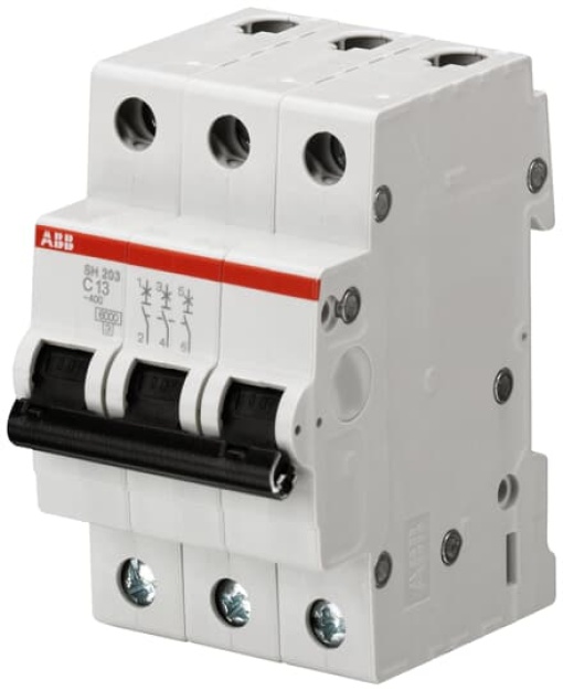 Miniature Circuit Breaker - SH200 - 3P - 0.5 A - C - AC 6 kA