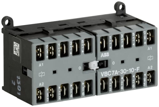 VBC7A-30-10-F-01 Mini Reversing Contactor 24 V DC - 3 NO - 0 NC - Flat-Pin Connections