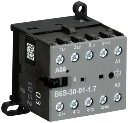 B6S-30-01-2.8-72 Mini Contactor 17 ... 32 V DC - 3 NO - 0 NC - Screw Terminals