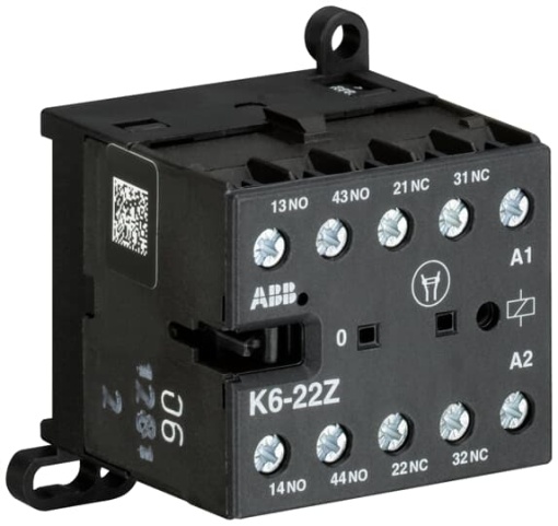 K6-22Z-01Mini Contactor Relay24 V AC2NO2NCScrew Terminals