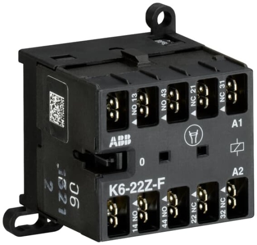 K6-22Z-F-80Mini Contactor Relay220 ... 240 V AC2NO2NCFlat-Pin Connections