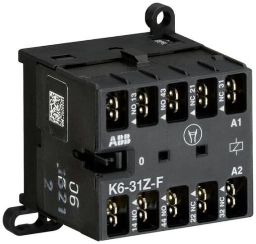 K6-31Z-F-01Mini Contactor Relay24 V AC3NO1NCFlat-Pin Connections