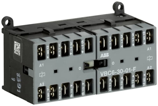 VBC6-30-01-F-01 Mini Reversing Contactor 24 V DC - 3 NO - 0 NC - Flat-Pin Connections