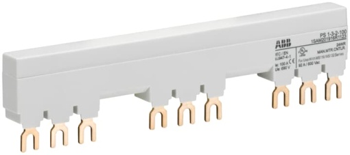 PS1-3-2-100 3-phase busbar for 3 MS116 MS132 with 2 HKSK, Ie100A