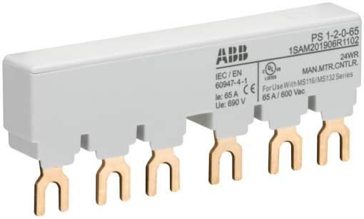 PS1-2-0-65 3-phase busbar for 2 MS116  MS132, Ie65A