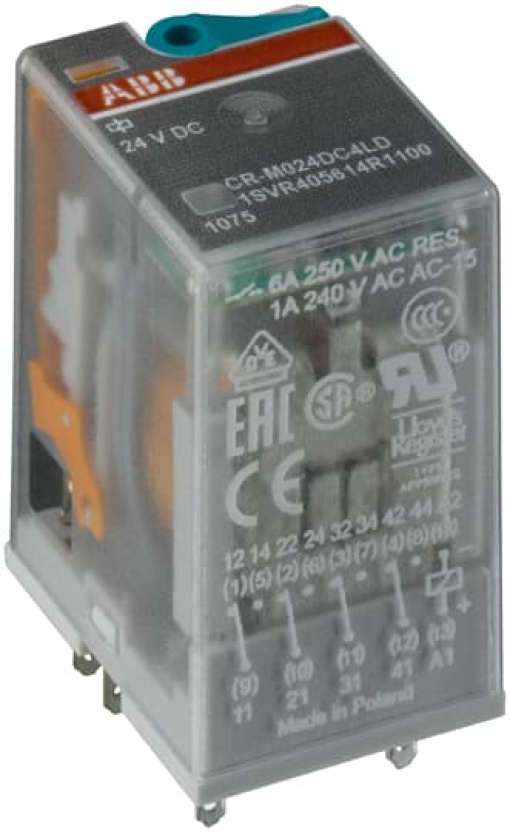 CR-M012AC2L Pluggable interface relay 2co, A1-A212VAC, 250V12A, LED