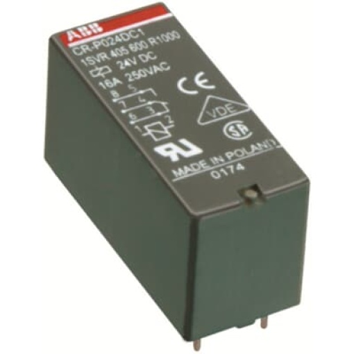 CR-P048AC1 Pluggable interface relay 1co, A1-A248VAC, 250V16A
