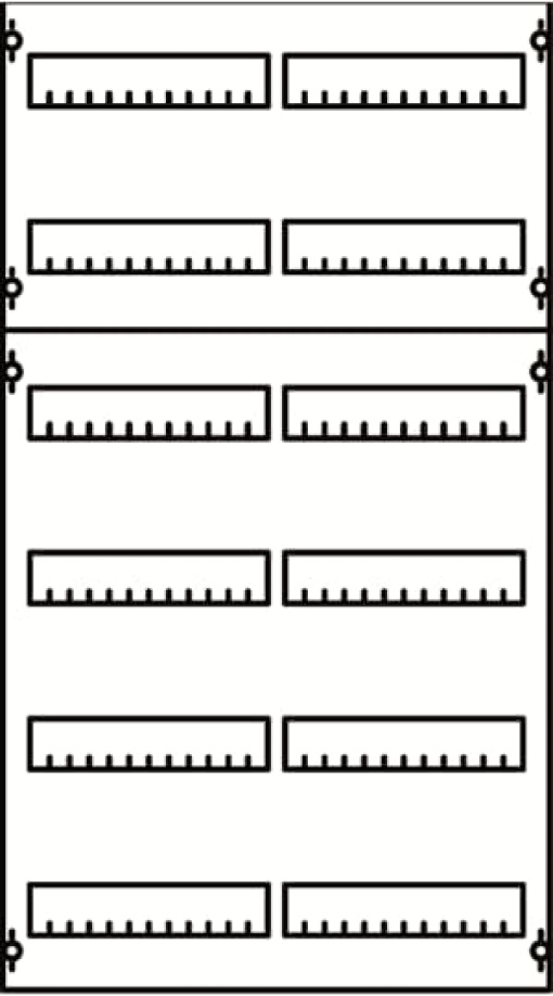 DIN rail mounting devices 900 mm x 500 mm x 120 mm , 6 , 2