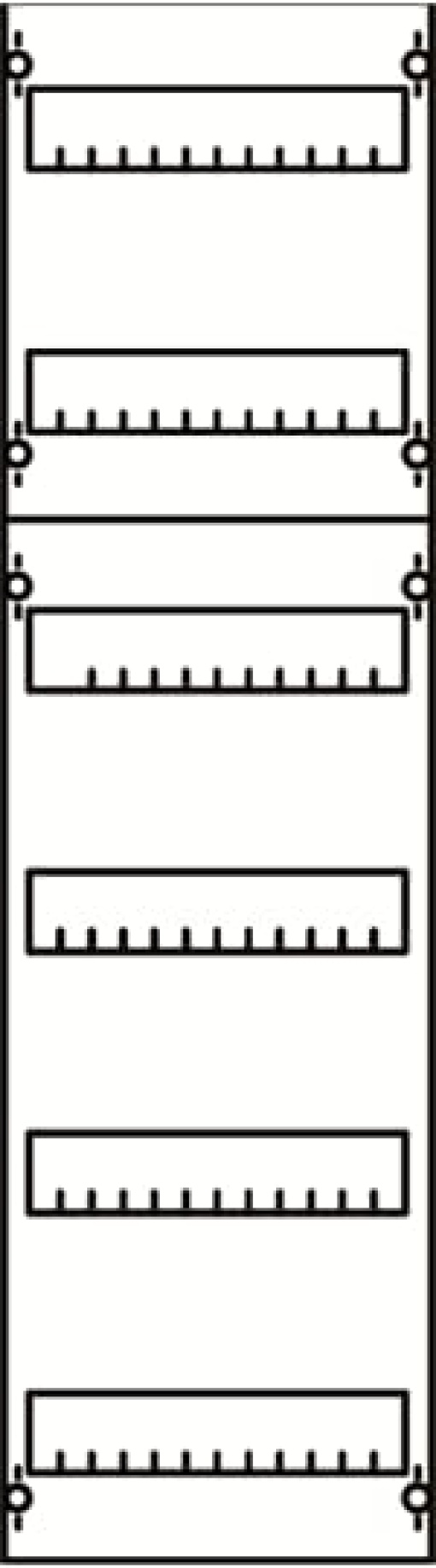 DIN rail mounting devices 900 mm x 250 mm x 120 mm , 6 , 2