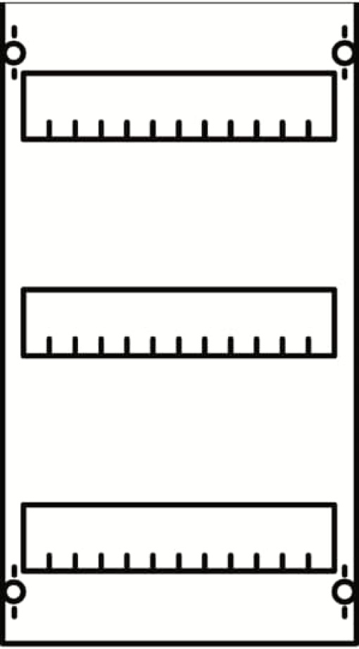 DIN rail mounting devices 450 mm x 250 mm x 120 mm , 3 , 00