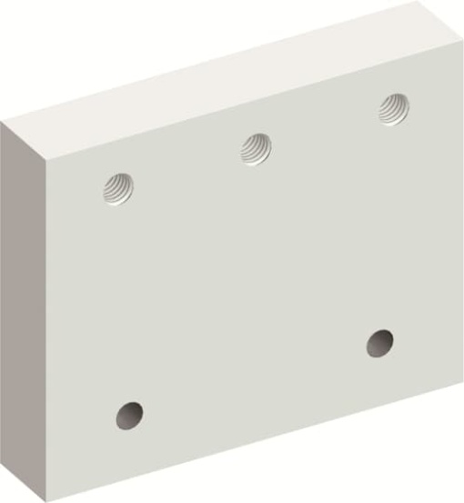 Copper busbar connection set, 82 mm x 100 mm x 19 mm