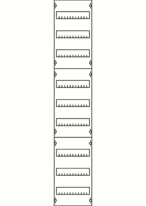 DIN rail mounting devices 1350 mm x 250 mm x 120 mm , 9 , 5
