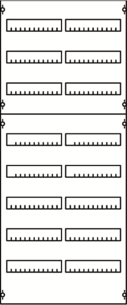 DIN rail mounting devices 1200 mm x 500 mm x 120 mm , 8 , 4