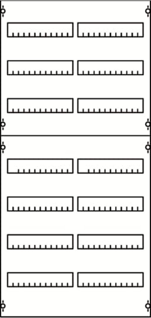 DIN rail mounting devices 1050 mm x 500 mm x 120 mm , 7 , 3