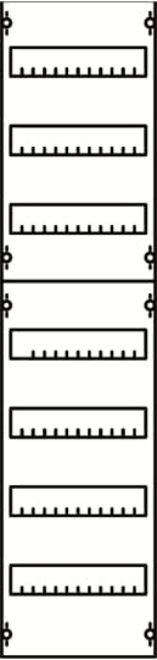 DIN rail mounting devices 1050 mm x 250 mm x 120 mm , 7 , 3
