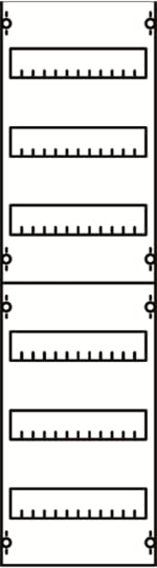 DIN rail mounting devices 900 mm x 250 mm x 120 mm , 6 , 2