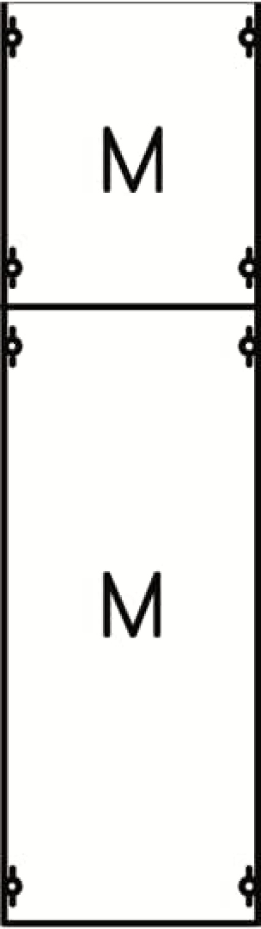 Mounting plate 900 mm x 250 mm x 120 mm , 0 , 2