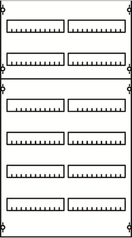 DIN rail mounting devices 900 mm x 500 mm x 120 mm , 6 , 2