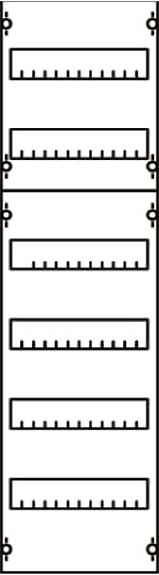 DIN rail mounting devices 900 mm x 250 mm x 120 mm , 6 , 2