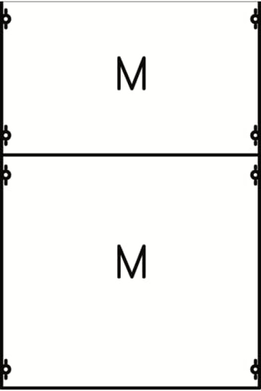 Mounting plate 750 mm x 500 mm x 120 mm , 0 , 1