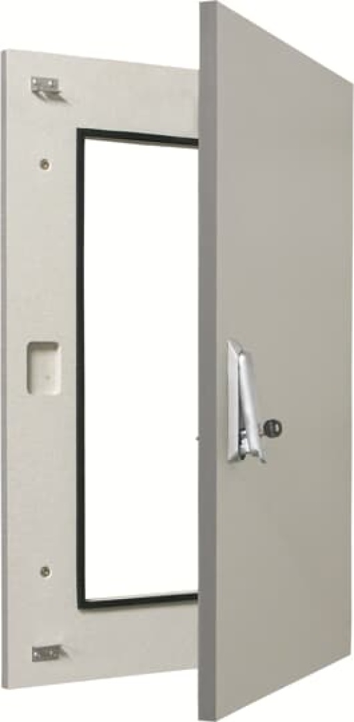 Fire protection door, 895 mm x 575 mm x 51 mm, IP54