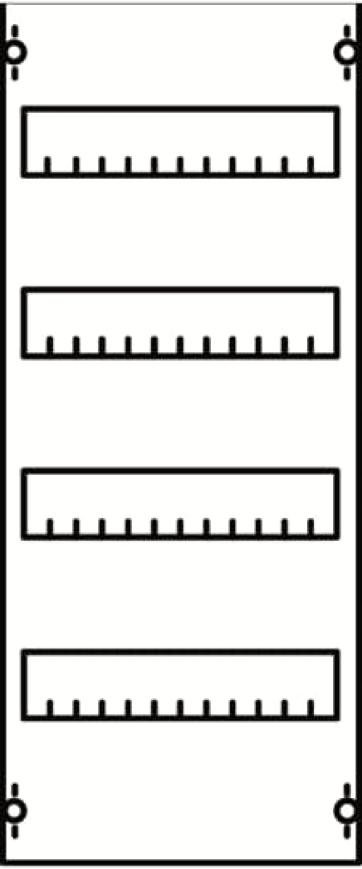 DIN rail mounting devices 600 mm x 250 mm x 120 mm , 4 , 0