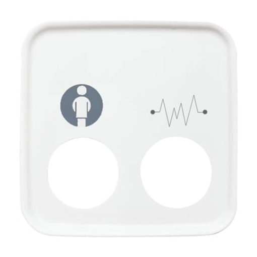 Cover plate with legend alpine white  Reflex SI