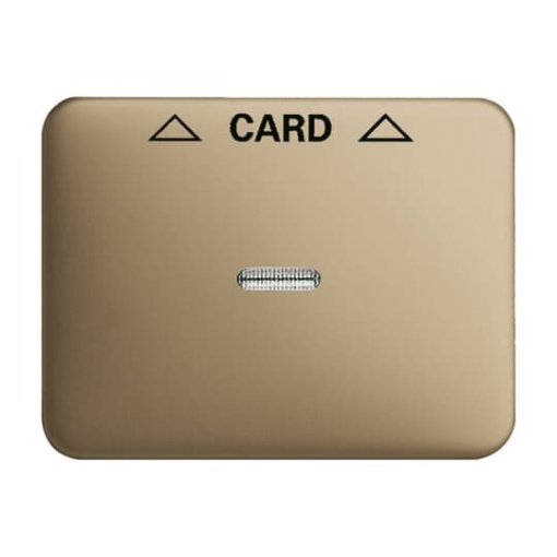 Cover plate with legend Card, Symbol "arrows" for Switchpush button, Hotel card bronze - alpha