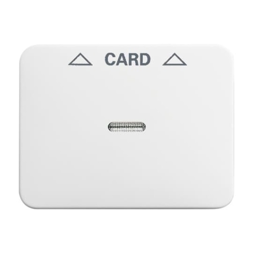Cover plate with legend Card, Symbol "arrows" for Switchpush button, Hotel card studio white - alpha