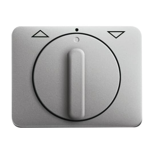Cover plate with legend Symbol "arrows" and "0" for Venetian blind, Turn button titanium - alpha