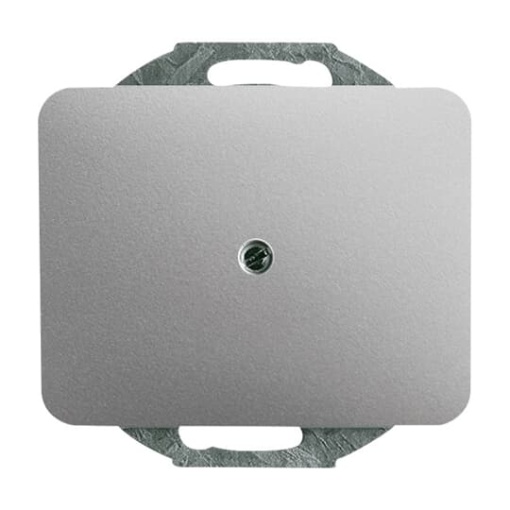 Cover plate Cable outlet with Mounting plate titanium - alpha