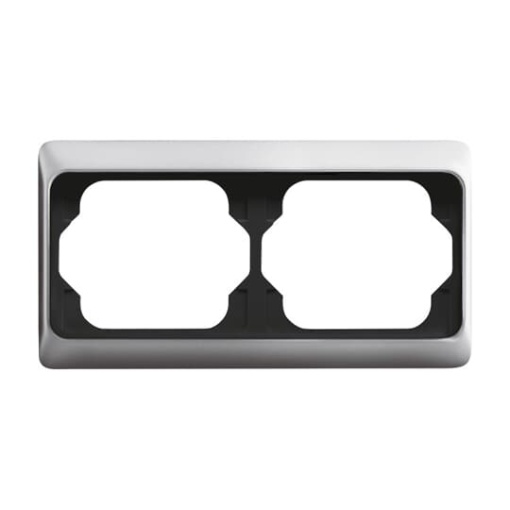 Cover frame 2gang titanium  alpha exclusive