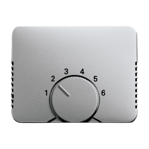Cover plate with legend for Thermostat Turn button titanium  alpha