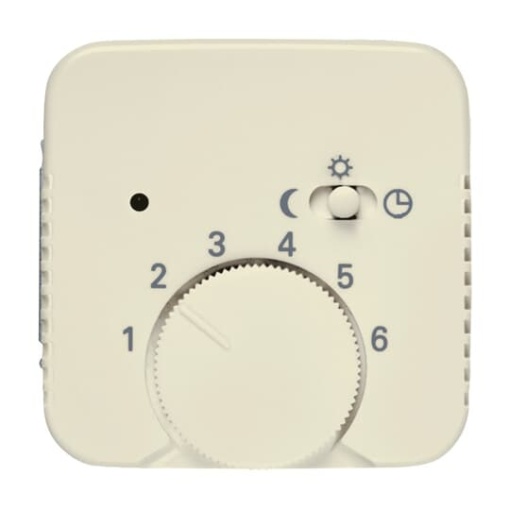 Cover plate with legend Characters 1  6 for Thermostat Turn button 1 sliding switch white  BuschDuro 2000 SI