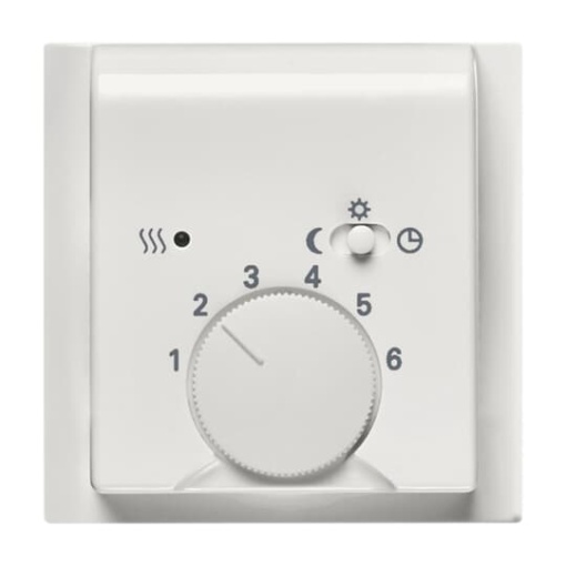 Cover plate with legend Characters 1 ... 6 for Thermostat Turn button 1 sliding switch white - impuls