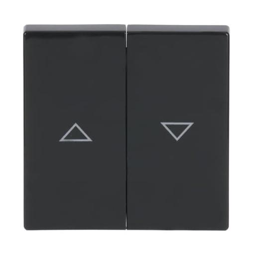 Rocker with legend Symbol "arrows" 2 gangs, for Venetian blind, Two-part rocker anthracite - Platform 63