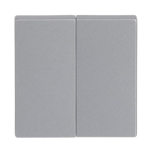 Rocker None for Switchpush button, Two-part rocker aluminium silver - Platform 63