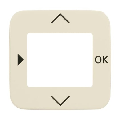 Cover plate with legend Symbols "play, up, down, ok" for Time switch Central cover plate white - Busch-Duro 2000 SI