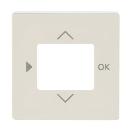 Cover plate with legend Symbols "play, up, down, ok" for Time switch Central cover plate ivory white - Platform 63